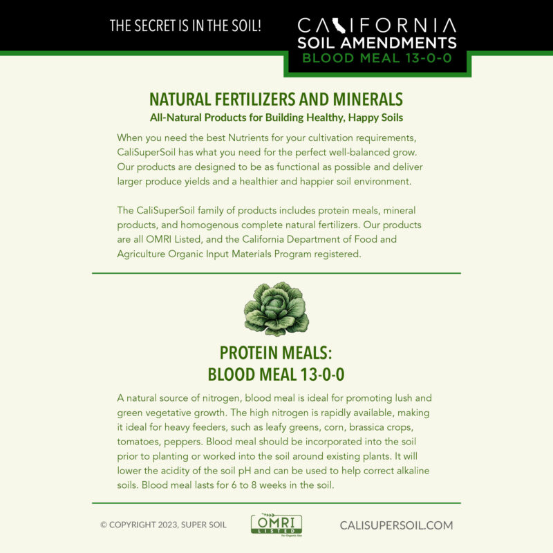 Blood Meal back label